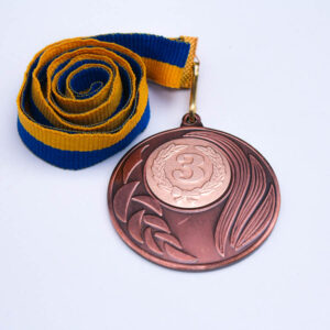 Медаль МА8650 Бронза с лентой D50мм жетон Д25мм