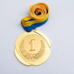 Медаль МА082 Золото с лентой D70мм жетон D50мм