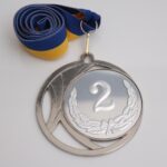 Медаль МА083 срібло зі стрічкою D70мм жетон D50мм