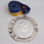 Медаль МА084 срібло зі стрічкою D70мм жетон D50мм