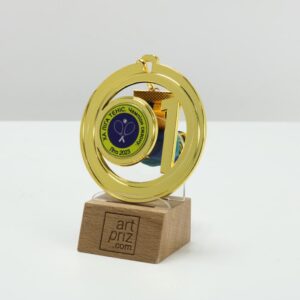 Медаль МА085 золото зі стрічкою D65мм з призовим місцем зображенням Ніки або жетон D25мм