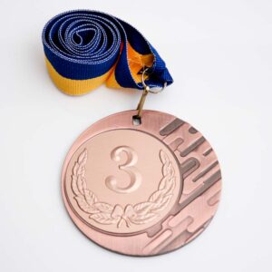 Медаль МА086 бронза с лентой D70мм жетон D50мм