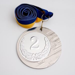 Медаль МА086 срібло зі стрічкою D70мм жетон D50мм