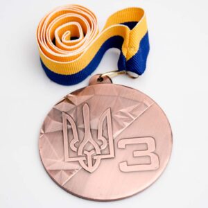 Медаль МА089 бронза зі стрічкою D70мм