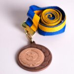 Медаль МА1135 Бронза с лентой D35мм жетон Д25мм