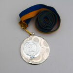 Медаль МА1140 Срібло зі стрічкою D40мм жетон Д25мм