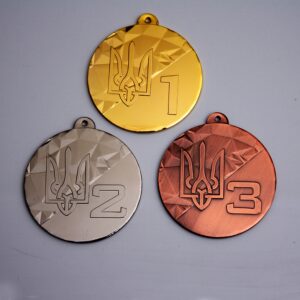 Медаль МА1340 Золото зі стрічкою D40мм