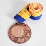 Медаль МА1745 Бронза зі стрічкою D45мм жетон Д25мм