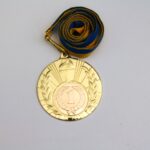 Медаль МА215 Золото зі стрічкою D50мм жетон Д25мм
