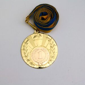 Медаль МА215 Золото с лентой D50мм жетон Д25мм