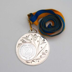 Медаль МА216 Срібло зі стрічкою D50мм жетон Д25мм