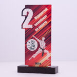 Приз для награждения каратэ БС-008 2 место Высота 22,5 см