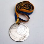 Медаль МА235 Срібло зі стрічкою D50мм жетон Д25мм