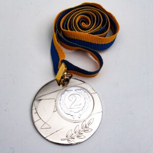 Медаль МА235 Срібло зі стрічкою D50мм жетон Д25мм