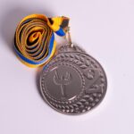 Медаль МА305 Срібло зі стрічкою D50мм жетон Д25мм