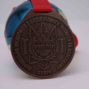 Медаль спортивна Лита D90 мм Бодібілдінг