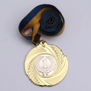 Медаль МА5010 Золото зі стрічкою D50мм з жетоном D25мм