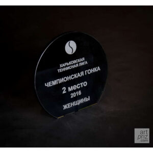 Стеклянный приз для тенниса GL-18 h15см