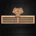 Доска для медалей на стену из дерева BOXING размер 60х28см MD35