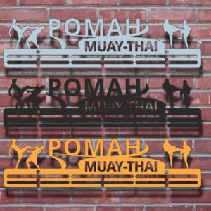 Медальница Муєтай именная для спортивных медалей металлическая Размер 44х11см MD25