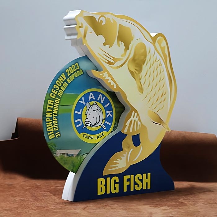 Нагорода з рибаловлі  БІГ ФІШ, Висота 36см АРТПРИЗ BFDAONE