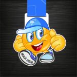 Медаль металева з марафону БІЖУТЬ КРОСОВКИ БЕЗ ЗУПИНКИ MMC1 Розмір 70мм