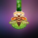 Медаль металева марафонцям товщина 3мм ВЕСЕЛИЙ ХРУЩ Розмір 100мм