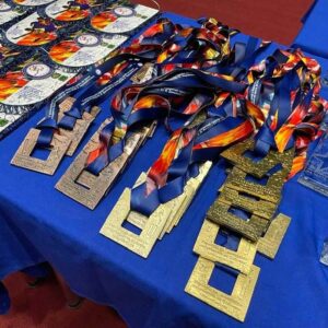 Медаль квадратна з боротьби 3-місце Розмір 90мм MSKL3