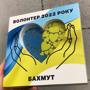 Подяка Диплом ВОЛОНТЕР РОКУ Розмір 18*18см DDAK18