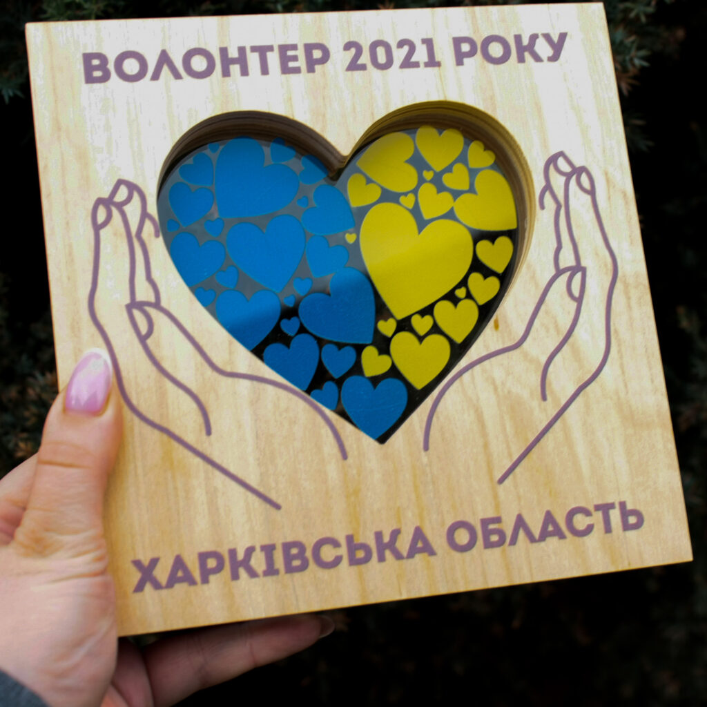 Диплом ВОЛОНТЕР РОКУ Розмір 18*18см DDAK18