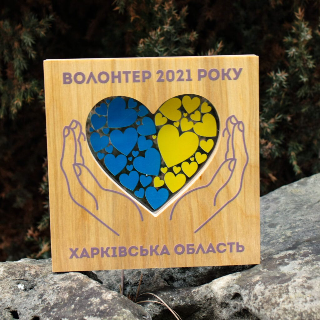 Диплом ВОЛОНТЕР РОКУ Розмір 18*18см DDAK18