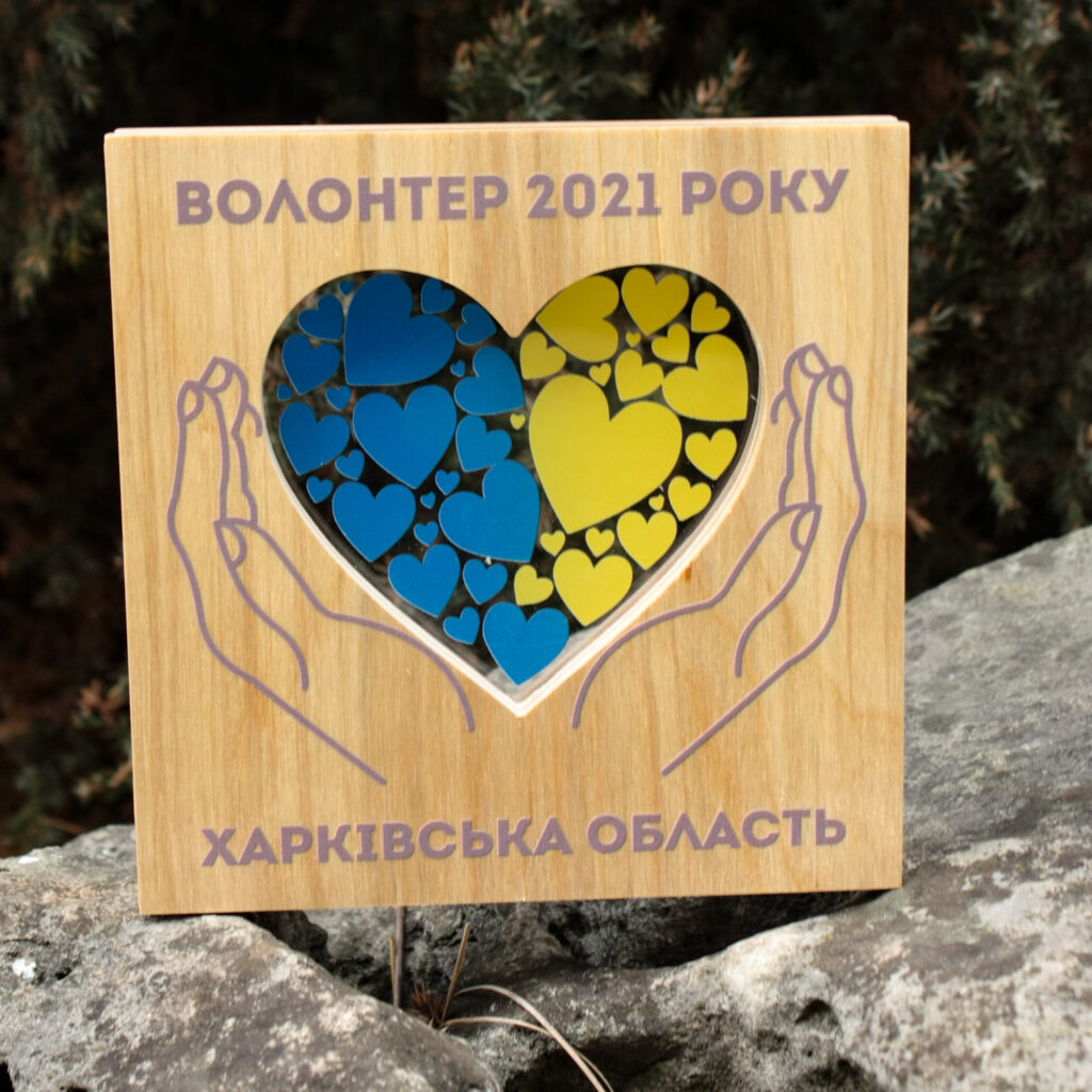 Диплом ВОЛОНТЕР РОКУ Розмір 18*18см DDAK18