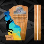 Приз индивидуальный по волейболу из дерева и акрила PDAV1 Высота 22 см