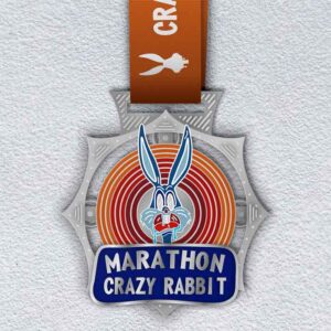 Медаль для марафону CRAZY RABBIT розмір 76*70мм MLM70CR