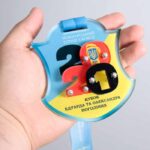 Медаль акрилова  Міждународний турнір з боксу КУБОК ПОГОДІНИХ Розмір 108*100мм MAK108