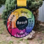 Медаль металлическая RESULT размер 100 * 90мм MMR10