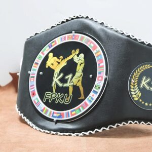 Пояс нагородний чорний FPKU Кікбоксинг К1 АРТПРИЗ PNCHK1