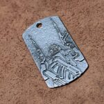 Литой жетон военный Генокод нации 28X51MM MG MVP