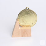 Медаль MA225 Золото, диаметр 50мм, жетон 25 мм, универсальная с факелом