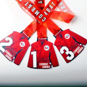 Медаль металева індівідуальна для Самбо 100x98мм АРТПРИЗ MIMS100