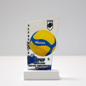 Статуетка-нагорода з волейболу Пам'яті Героїв Полку АЗОВ 15см АРТПРИЗ SNPGPA