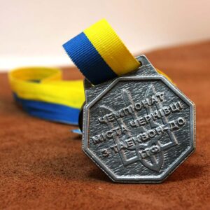 Медаль індивідуальна з металу Таеквон-до ІТФ Розмір 6х6,5см АРТПРИЗ MIMT6065