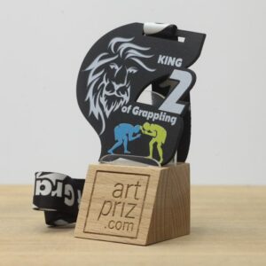 Медаль металева з боротьби King of Grappling Розмір 5х5см MKG55