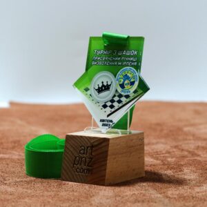 Медаль з шашок присвячена річниці визволення м. Ірпеня 60мм 979MS3