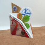 Нагорода з дерева та акрила Конфедерація волейболу h25см NDK25