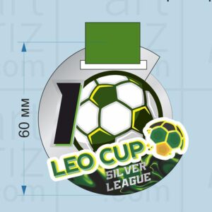 Медаль для турніру з футбола LEO CUP 60мм АРТПРИЗ MFLC6