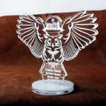 Приз акриловий Сова для гри Що? Де? Коли? 20х25см АРТПРИЗ PASSDK