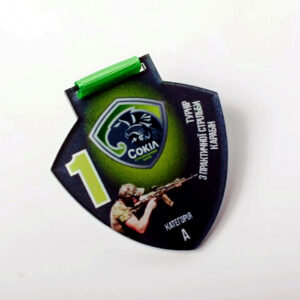 Медаль акрилова зі стрільби "Кабан, що біжить" Розмір 7х7см MKB773