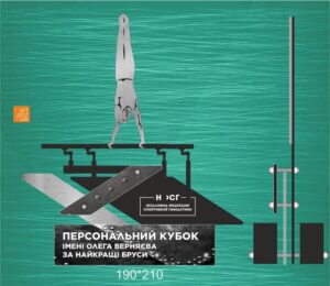 Нагорода Спортивна Гімнастика Персональний кубок імені Олега Верняєва 19х21см АРТПРИЗ NISGV21