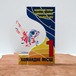 Приз Нагорода для турниру з Бойового Самбо за командні місця 20x26см АРТПРИЗ 887S3